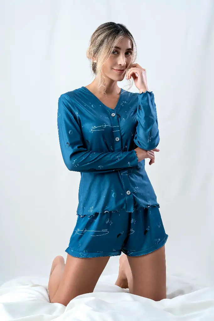 Pijama Conjunto Manga Larga + Short Astro