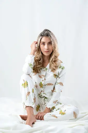 Pijama Conjunto Manga Larga & Pantalón Latte